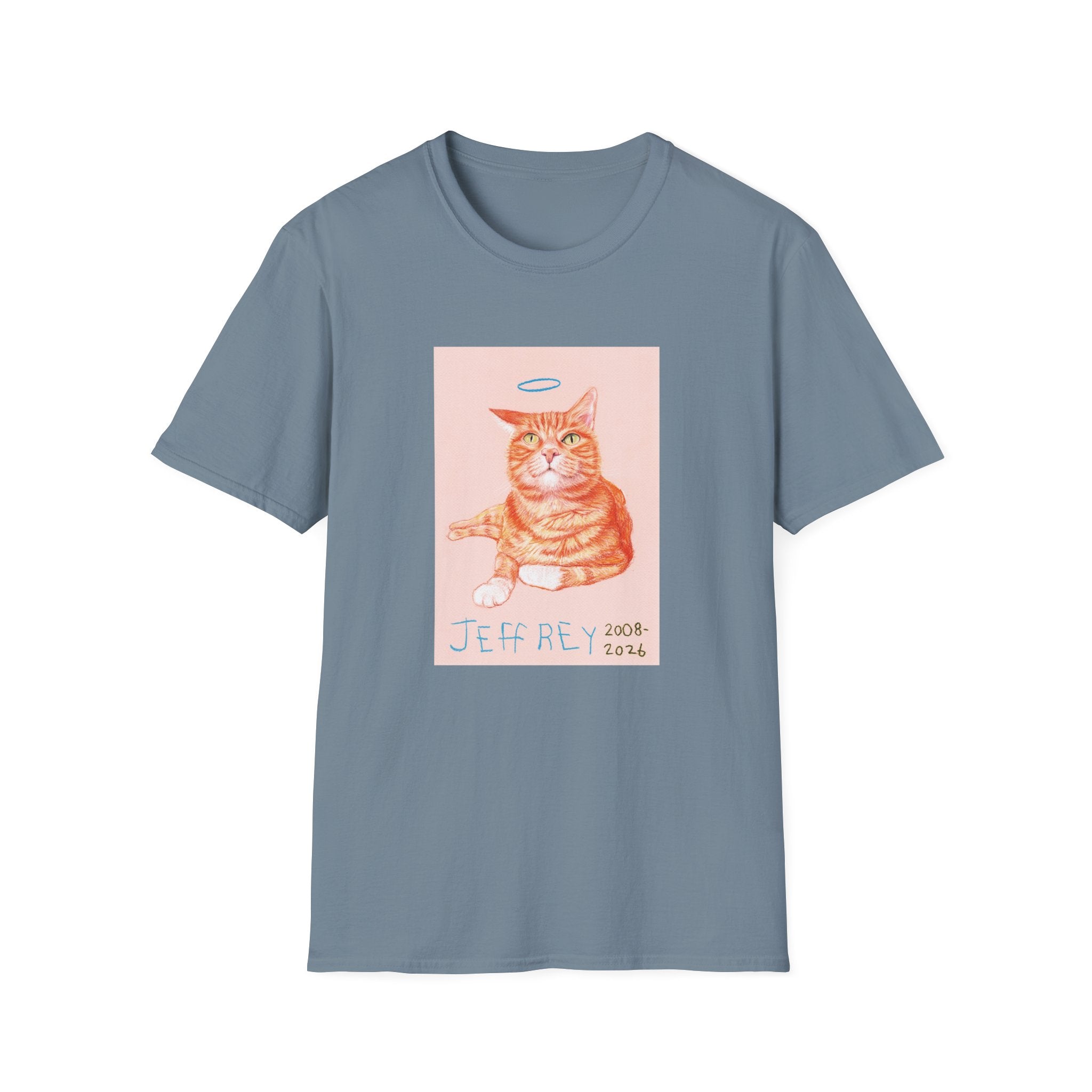 Jeffrey memorial cat portrait T-Shirt