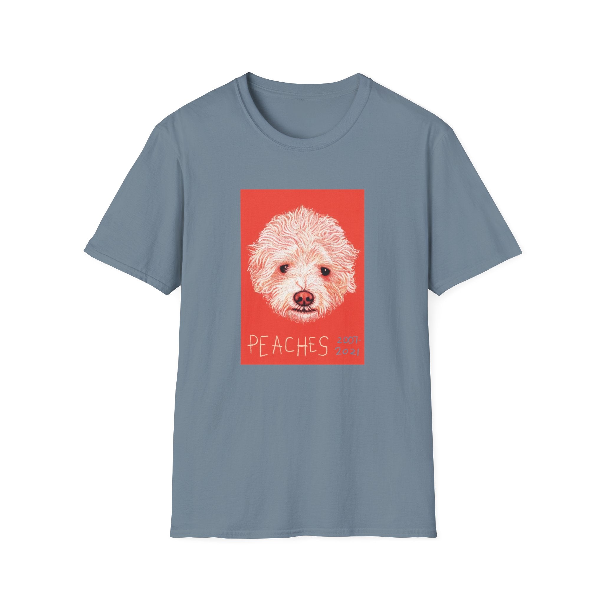 Peaches memorial dog portrait T-Shirt