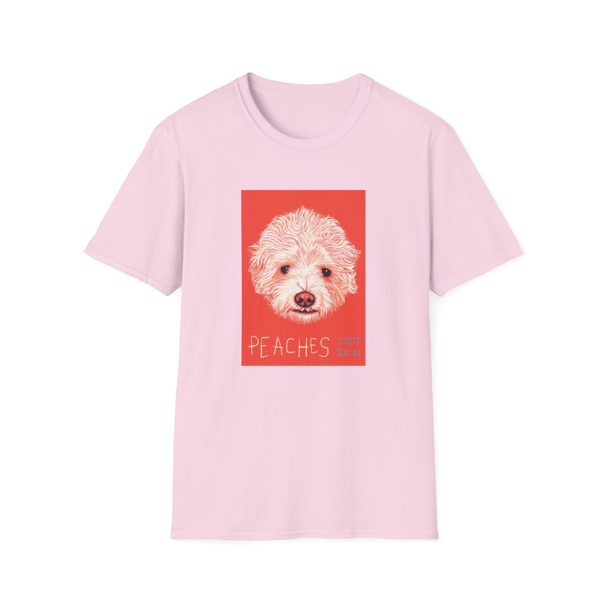 Peaches memorial dog portrait T-Shirt