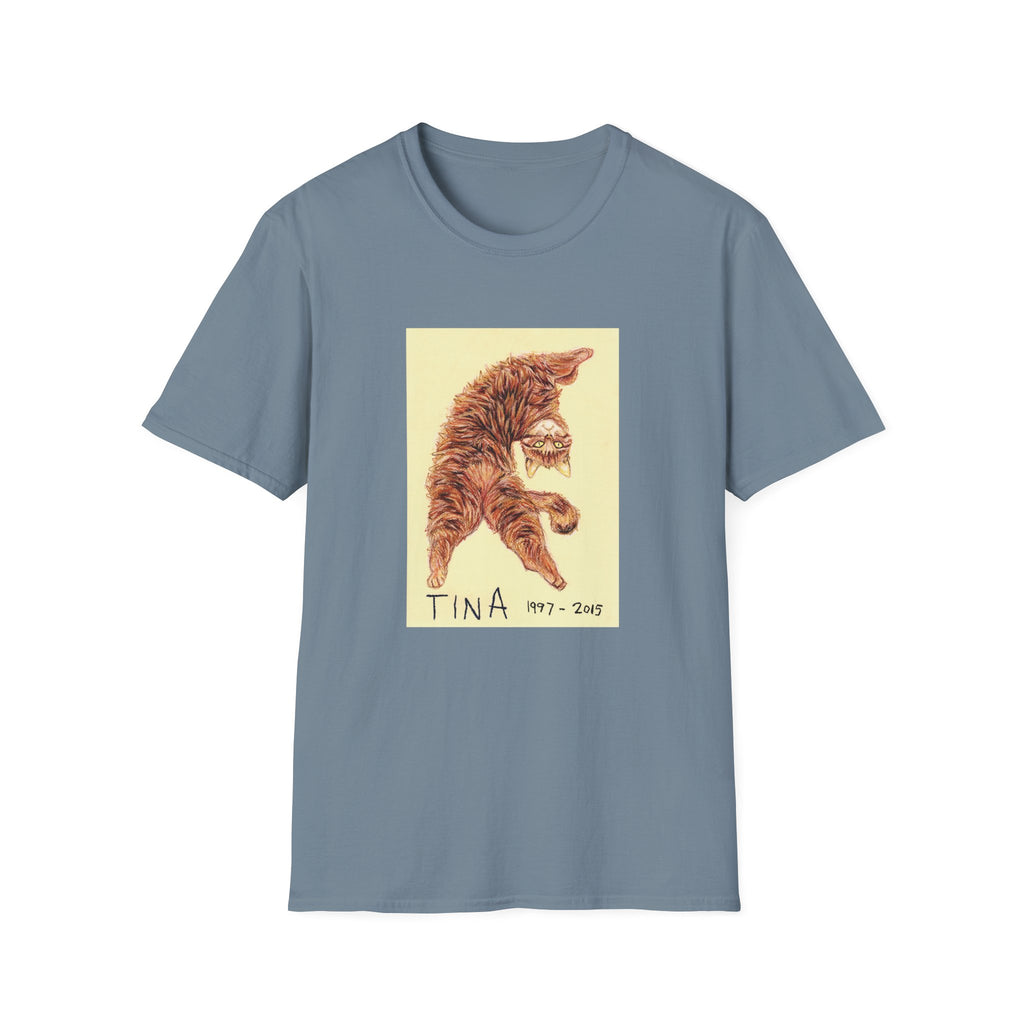 Tina memorial cat portrait T-Shirt