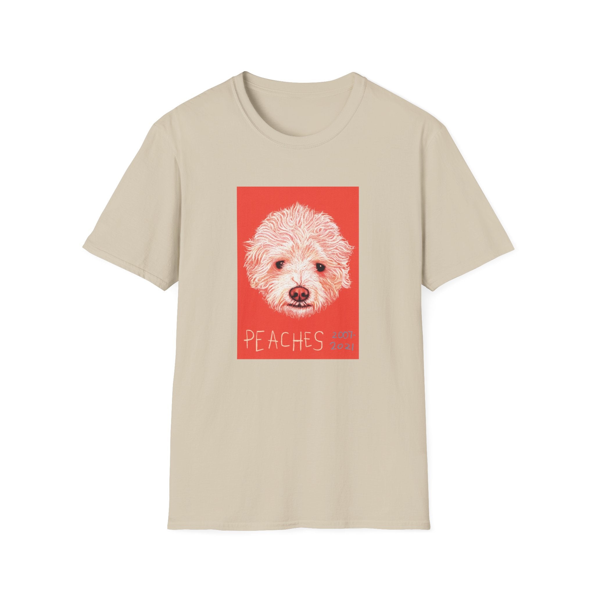 Peaches memorial dog portrait T-Shirt