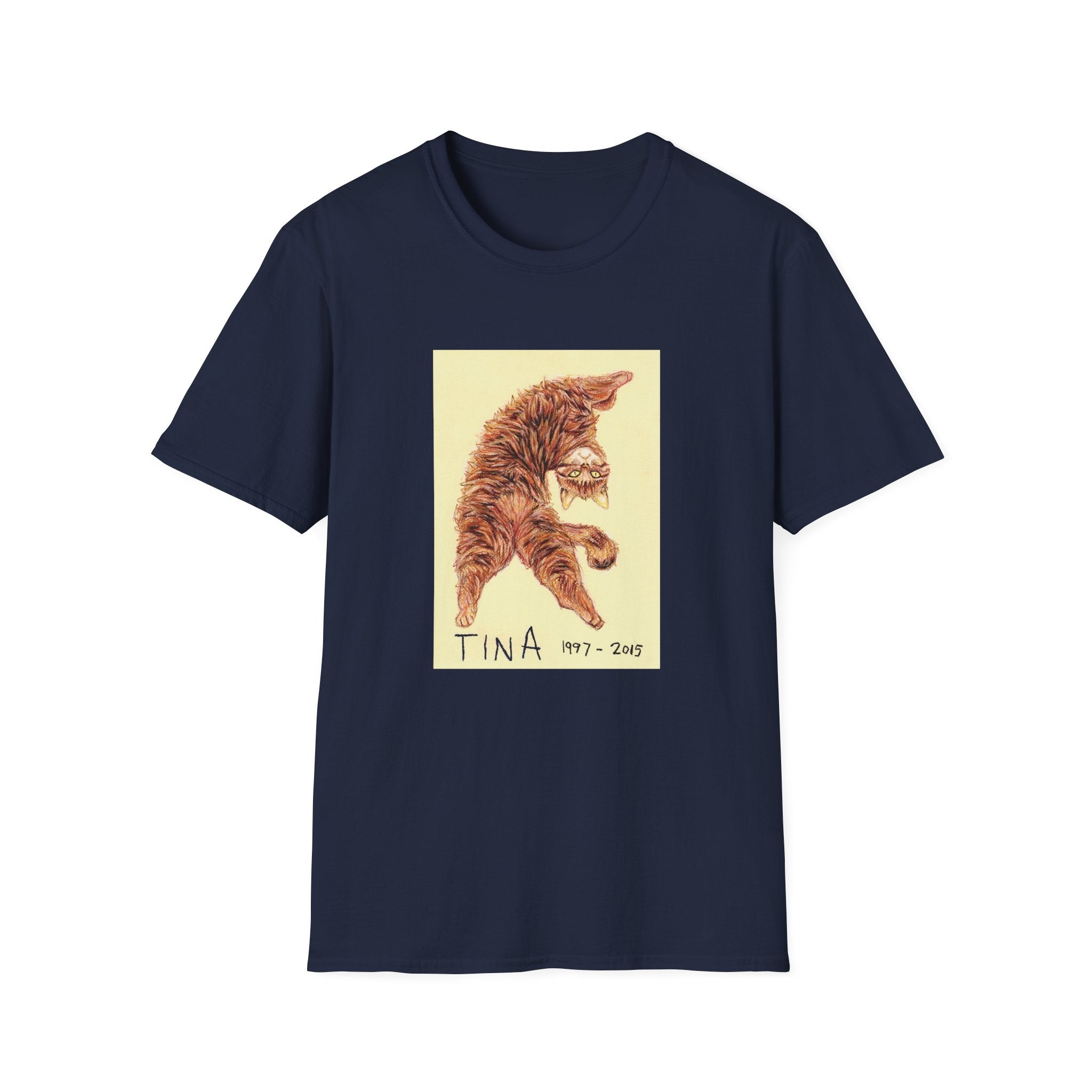 Tina memorial cat portrait T-Shirt