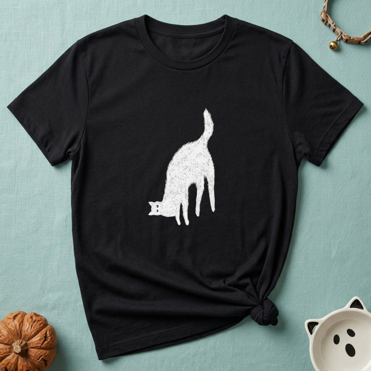 White Cat Spooky T-Shirt