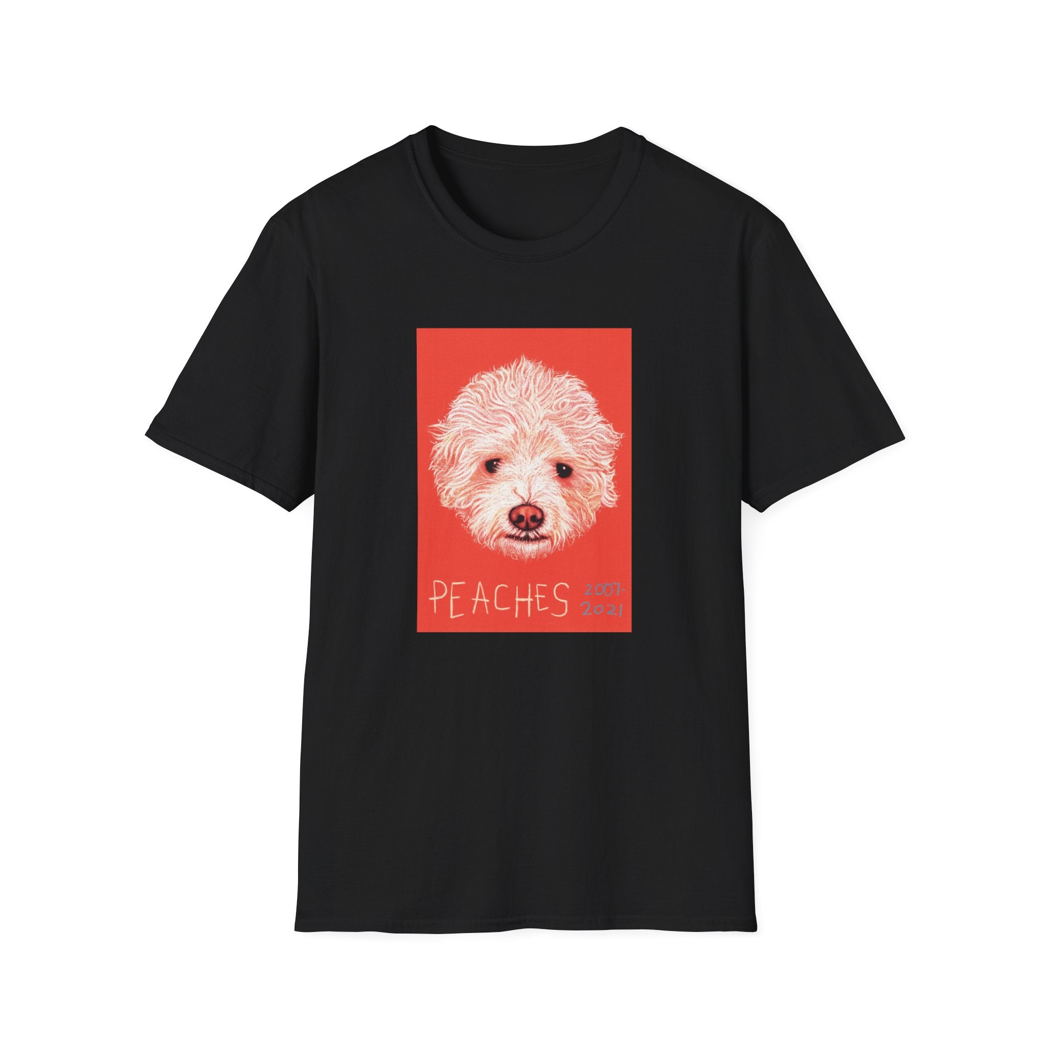 Peaches memorial dog portrait T-Shirt