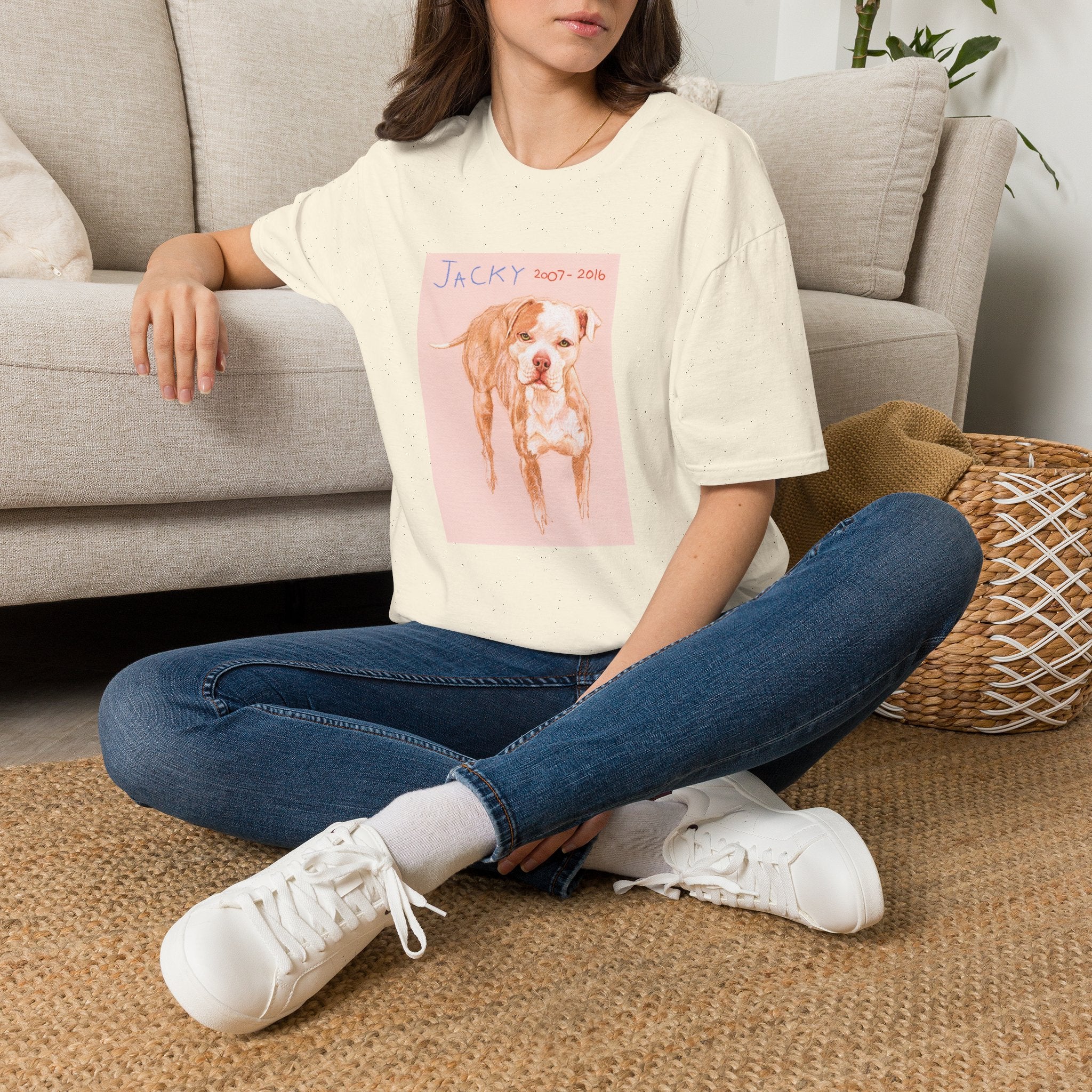 Jacky memorial dog portrait T-Shirt