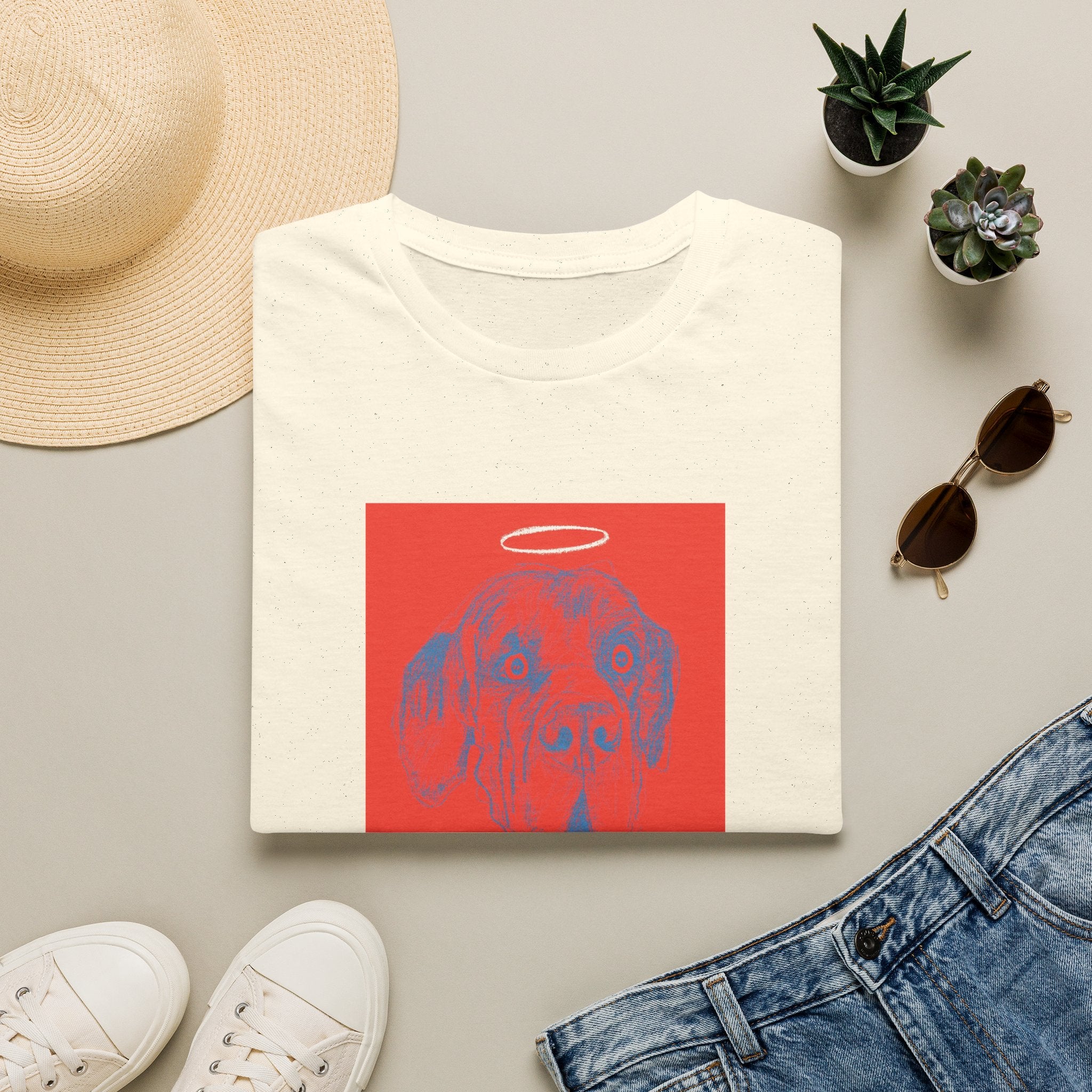 Rufus memorial dog portrait T-Shirt