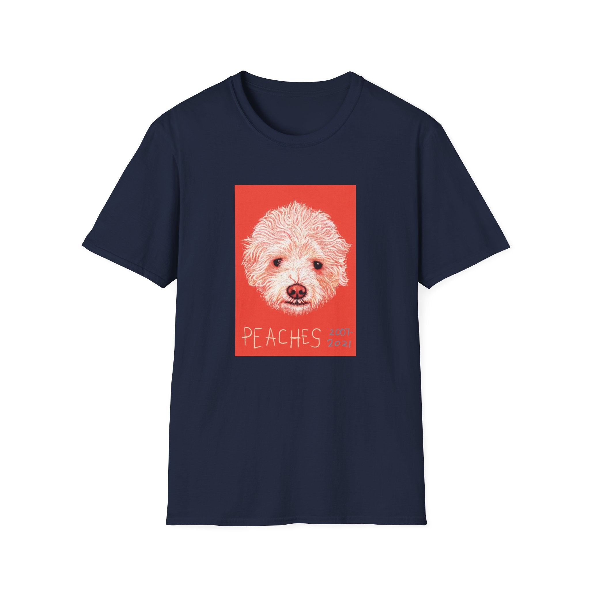 Peaches memorial dog portrait T-Shirt