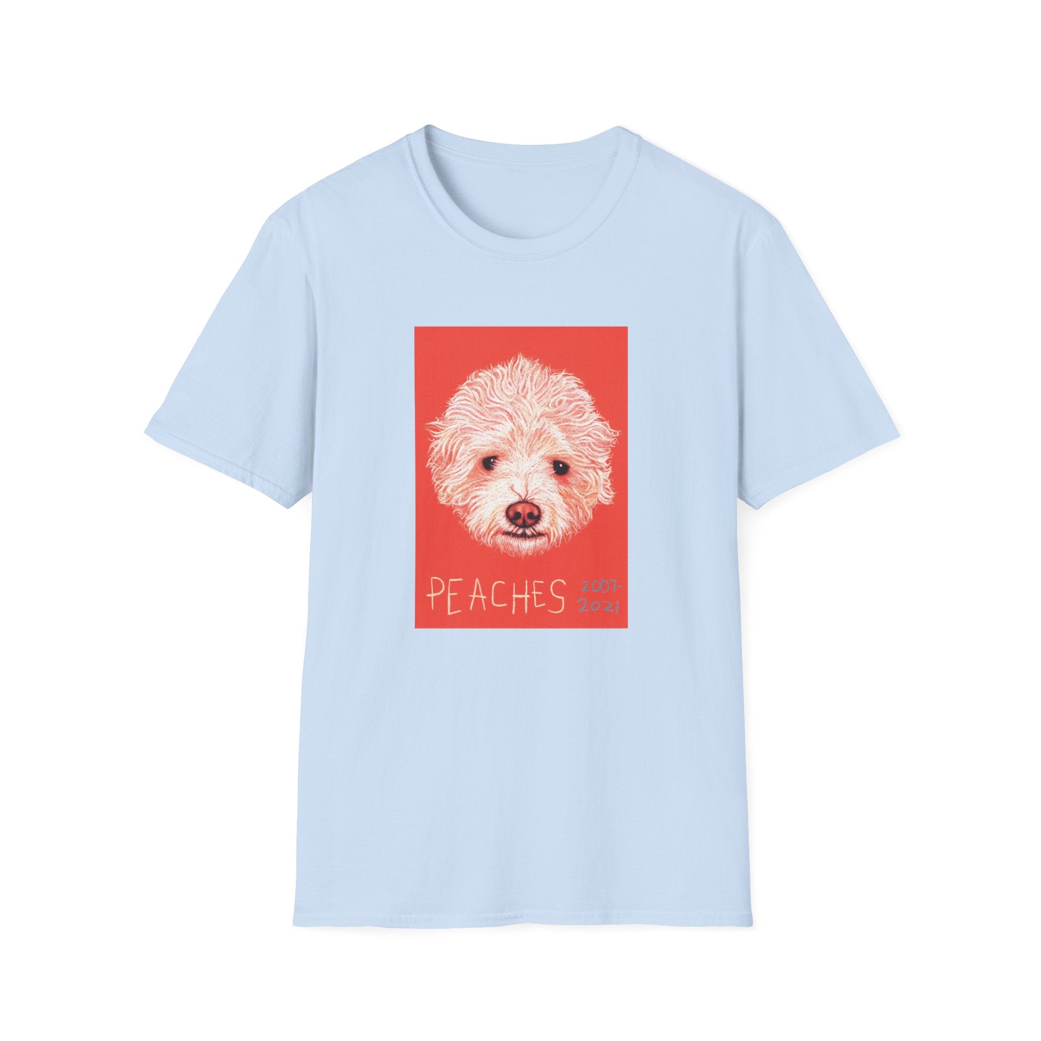 Peaches memorial dog portrait T-Shirt