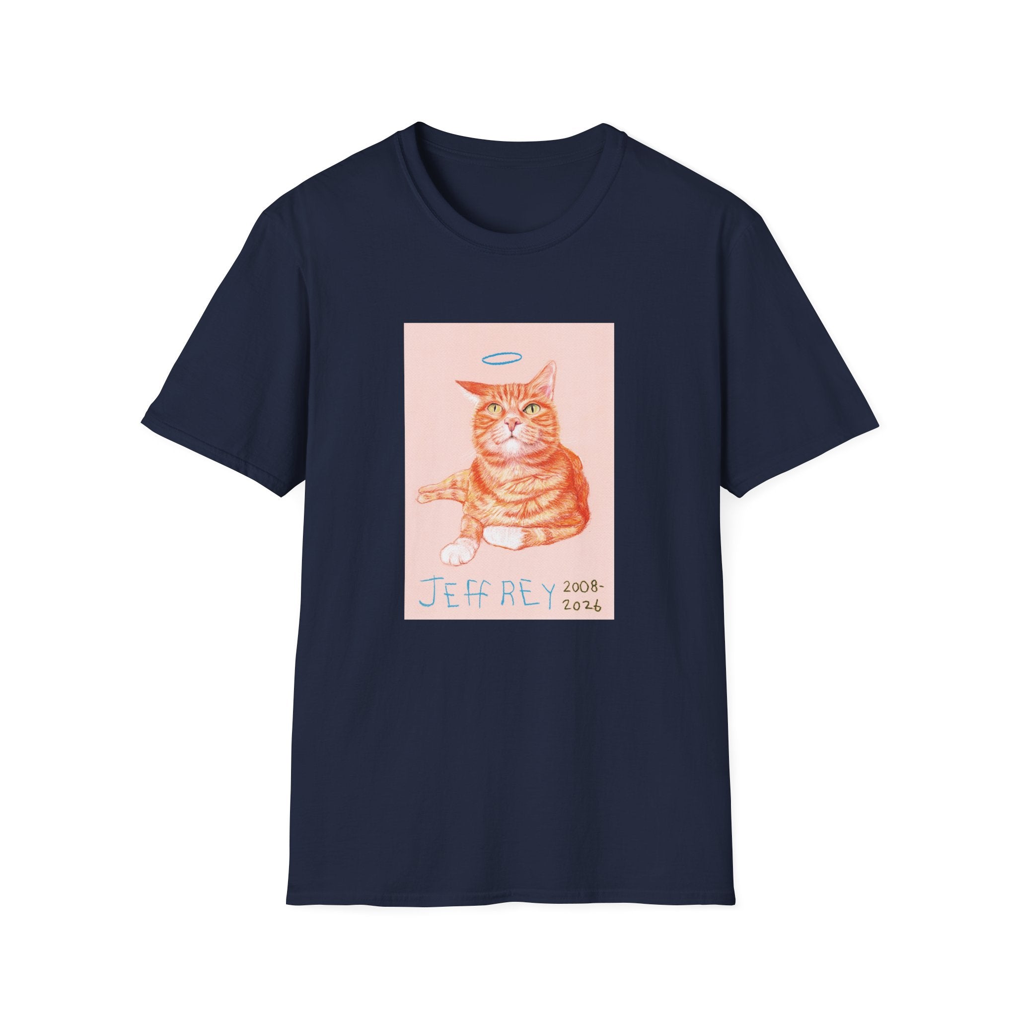 Jeffrey memorial cat portrait T-Shirt