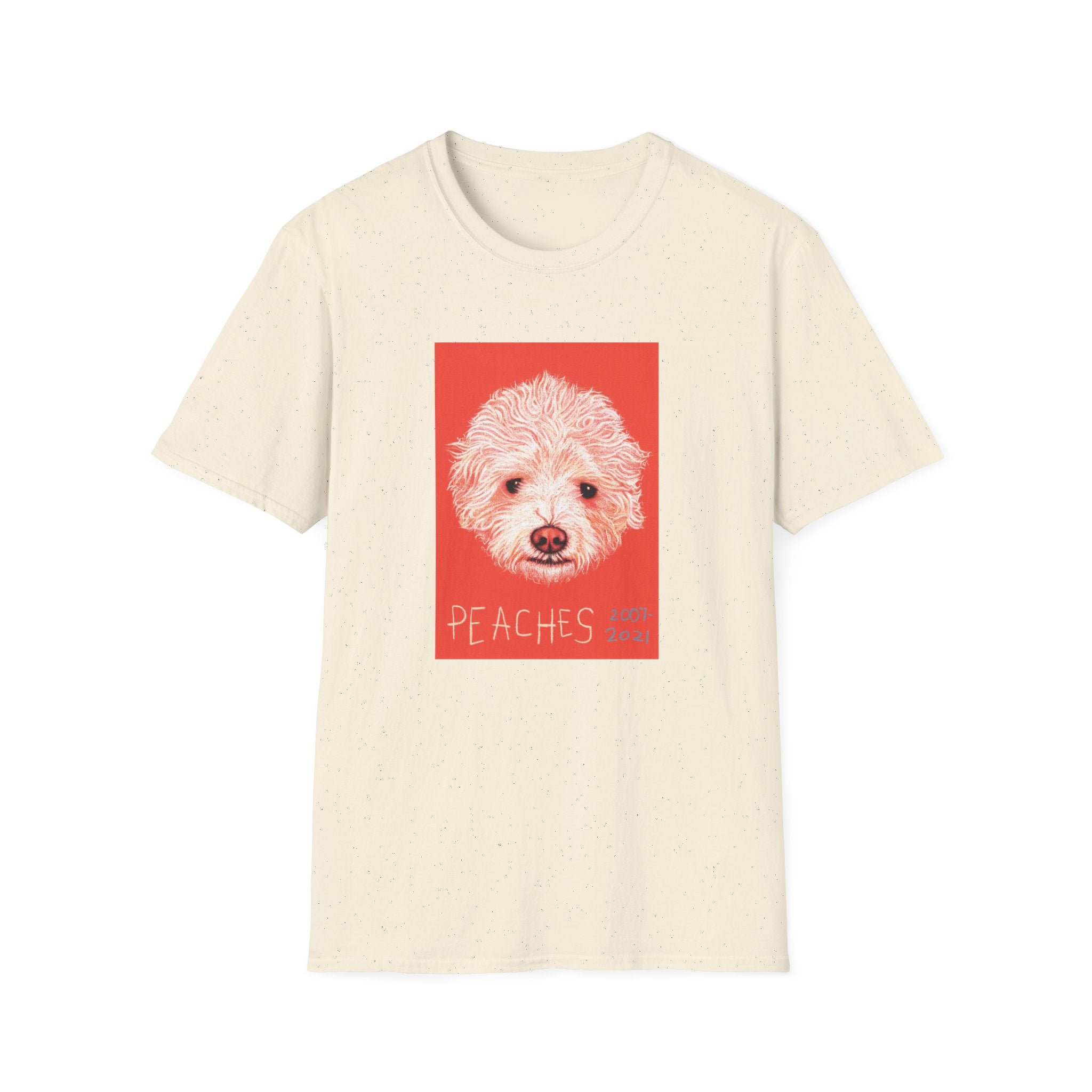 Peaches memorial dog portrait T-Shirt