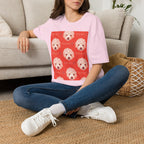 Multi-Peaches memorial dog portrait T-Shirt
